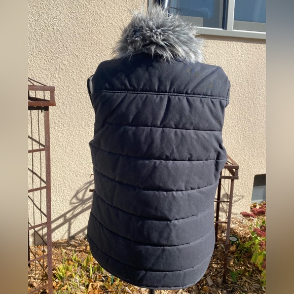 EUC Stormy Kromer The Highland Vest waxed cotton-black/gray snaps/pockets - Picture 6 of 10